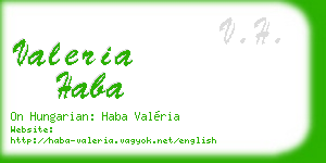 valeria haba business card